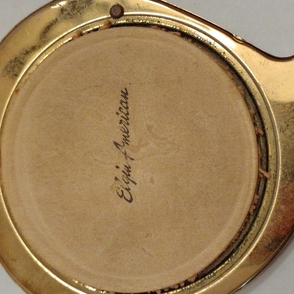 SOLD! Vintage 1940s Gold Elgin American Heart Shaped I Love You Mirror Compact! - Picture 6 of 10